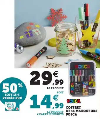 Hyper U Coffret de 14 marqueurs posca offre