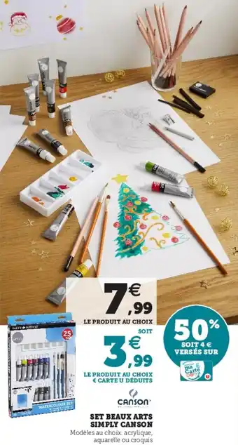 Hyper U Set beaux arts simply canson offre