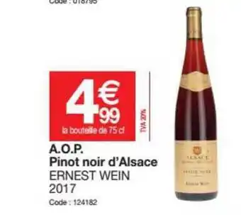 A.o.p. Pinot Noir D'alsace Ernest Wein 2017