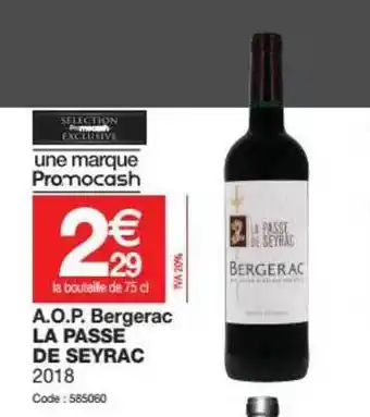 A.o.p. Bergerac La Passe De Seyrac
