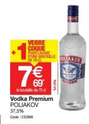 Promocash Vodka Premium Poliakov offre