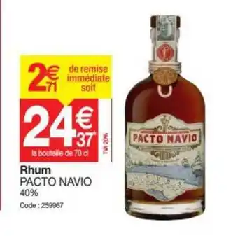 Rhum Pacto Navio