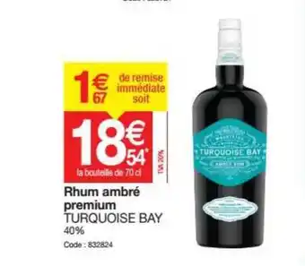 Promocash Rhum Ambré Premium Turquoise Bay offre