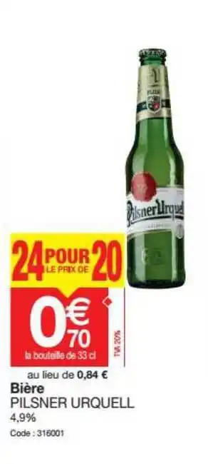Promocash Bière Pilsner Urquell offre
