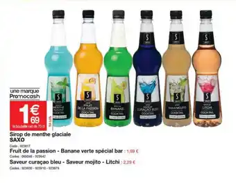 Promocash Sirop De Menthe Glaciale Saxo offre