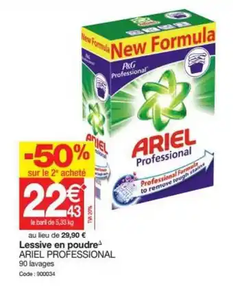 Promocash Lessive En Poudre Ariel Professional offre
