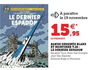 Hyper U Bande Dessinée Blake Et Mortimer T.28 offre