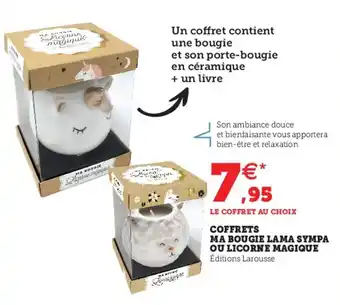 Hyper U Coffrets Ma Bougie Lama Sympa offre