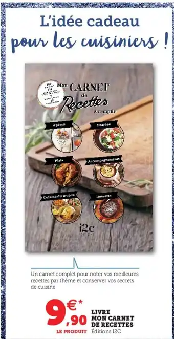 Livre Mon Carnet de Recettes