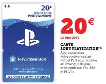 Hyper U Carte Sony Playstation offre