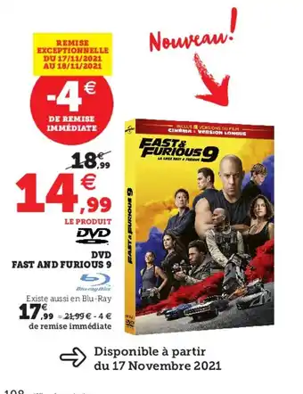 DVD Fast And Furious 9