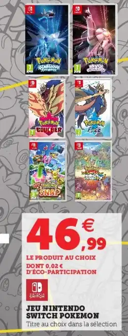 Hyper U Jeu Nintendo Switch Pokemon offre