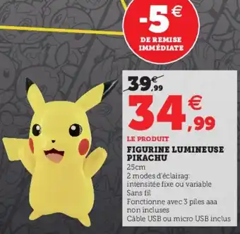 Hyper U Figurine Lumineuse Pikachu offre