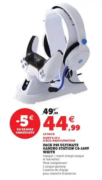 Pack PS5 Ultimate Gaming Station C6-160V White