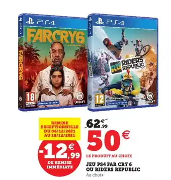 Jeu PS4 Far Cry 6 Ou Riders Republic