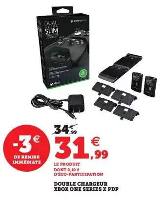 Hyper U Double Chargeur Xbox One Series X PDP offre