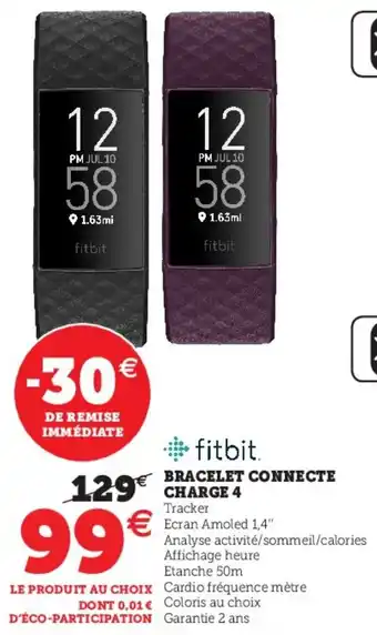 Hyper U Bracelet Connecte Charge 4 offre