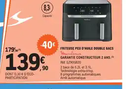 E.Leclerc MOULINEX Friteuse peu d'huile double bacs offre