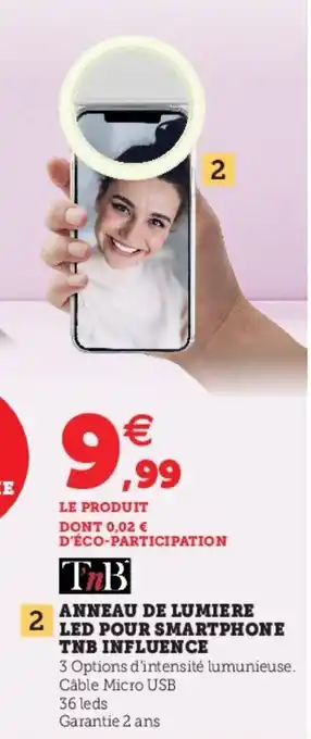 Hyper U Anneau de Lumiere Led Pour Smartphone offre