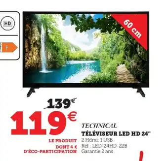 Hyper U Téléviseur LED HD 4 offre