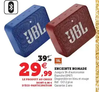 Hyper U Enceinte Nomade offre