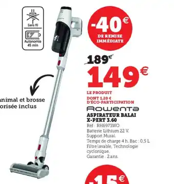 Hyper U irateur Balai X-Pert 3.60 offre