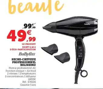 Hyper U Seche-Cheveux Professionnel Belissimo offre