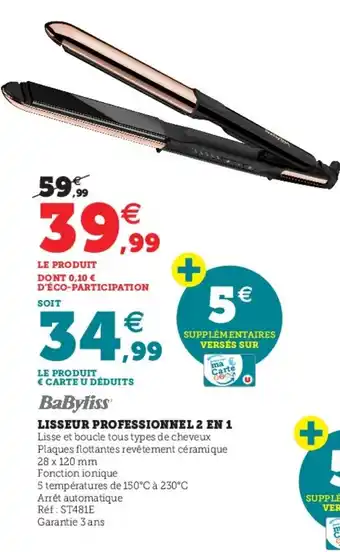 Lisseur Professionnel 2 en 1