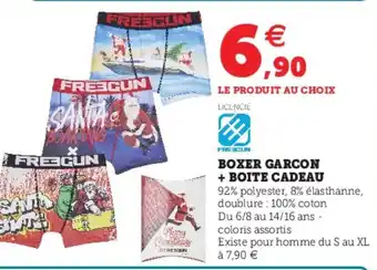 Hyper U Boxer Garcon + Boite Cadeau offre