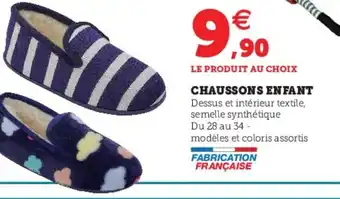 Hyper U Chaussons Enfant offre