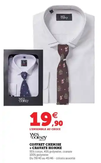 Coffret Chemise + Cravate Homme