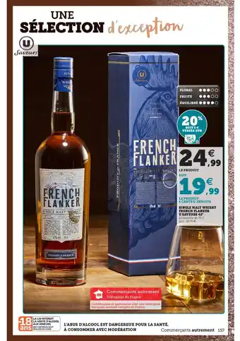 Hyper U Single Malt Whisky French Flanker U Saveurs 42 offre