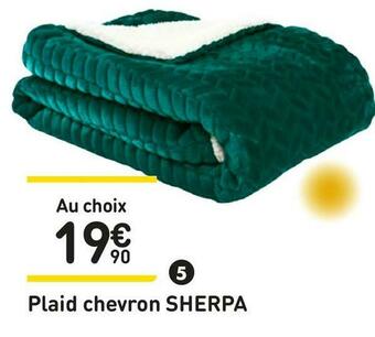 Plaid chevron sherpa