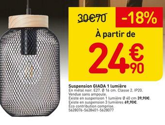 Suspension giada 1 lumière