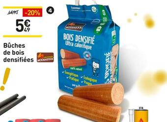 Weldom Woodstock bûches de bois densifiées offre
