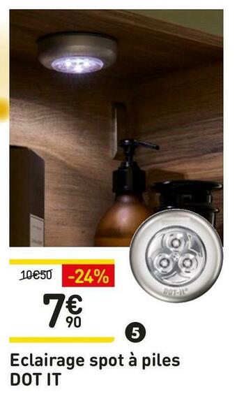 Weldom Eclairage spot à piles dot it offre