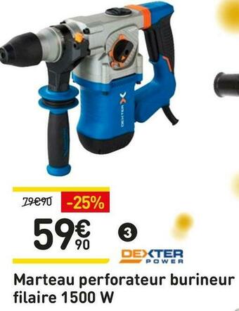 Weldom Dexter marteau perforateur burineur filaire 1500 w offre