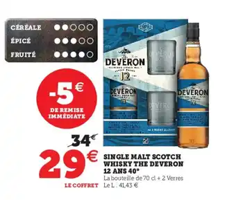 Single Malt Scotch Whisky The Deveron 12 Ans 40