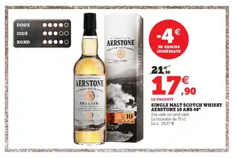 Hyper U Single Malt Scotch Whisky Aerstone 10 Ans 40 offre