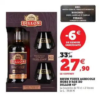 Hyper U Rhum Vieux Agricole Hors D'Age Xo Dillon 43 offre