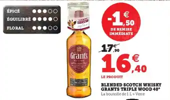 Blended Scotch Whisky Grants Triple Wood 40