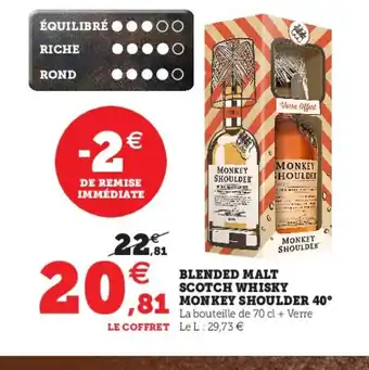 Blended Malt Scotch Whisky Monket Shoulder 40