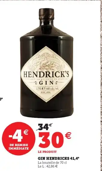 Hyper U Gin Hendricks 41,4 offre