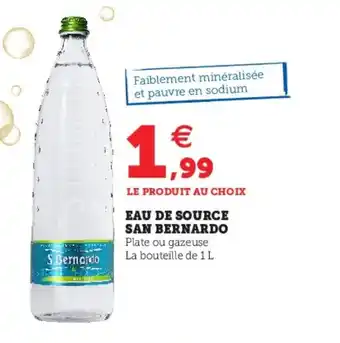 Hyper U Eau De Source San Bernardo offre