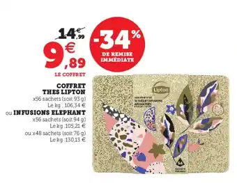 Hyper U Coffret Thes Lipton offre