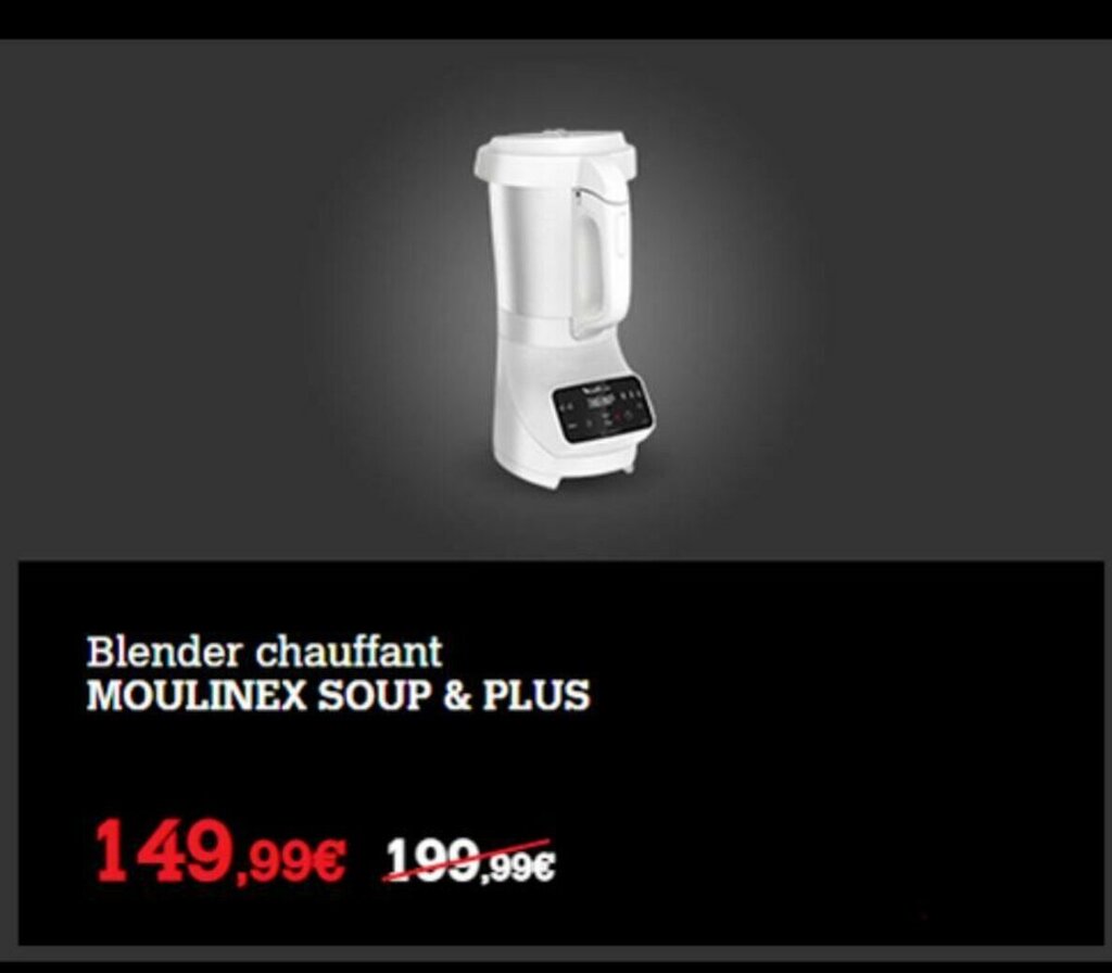 Promo Blender Chauffant Moulinex Soup & Plus chez Darty