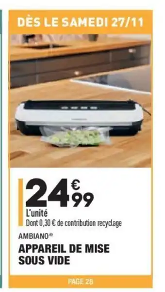 ALDI Appareil De Mise Sous Vide offre
