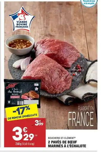 ALDI 2 Pavés De Boeuf Marinés a L'échalote offre