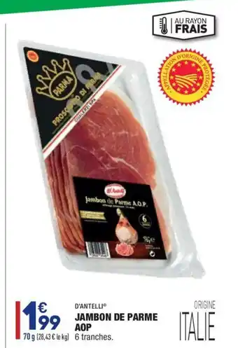 ALDI Jambon De Parme AOP offre