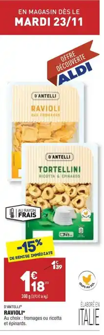 ALDI Ravioli* offre